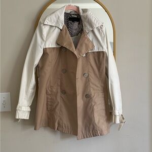 Steve Madden Tan and White Trench Coat